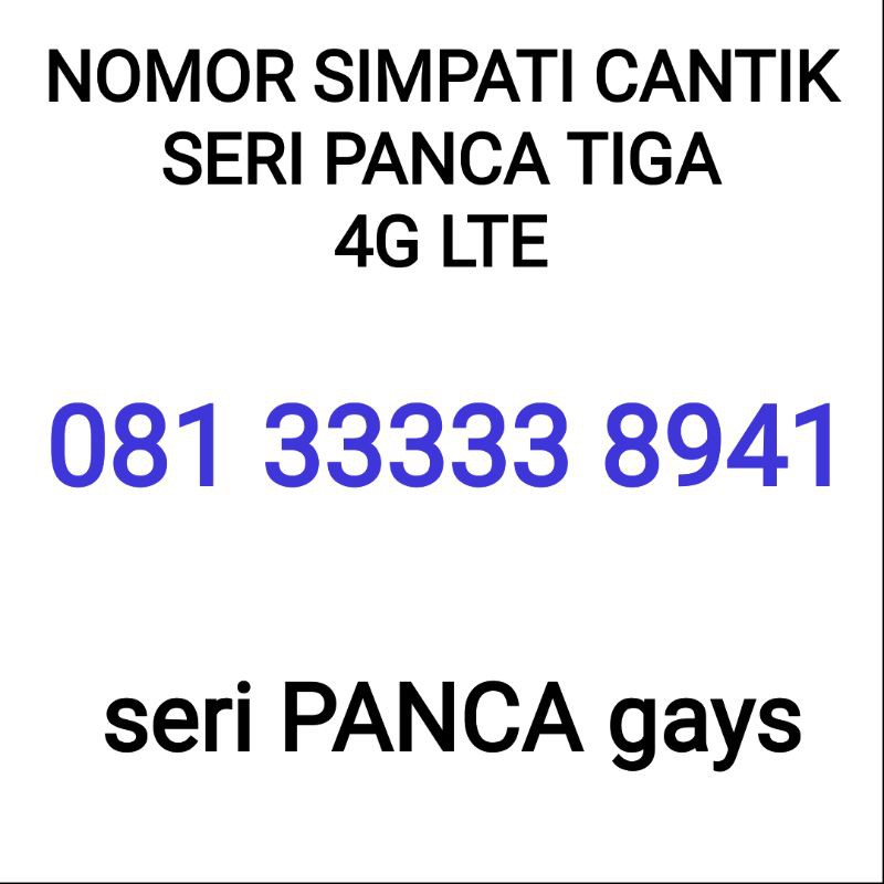 Nomor cantik simpati