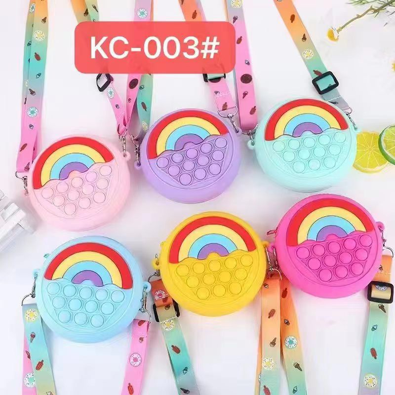 tas pop it unicorn kuda poni pelangi donat tas pop it bisa di mainkan tas selempang import