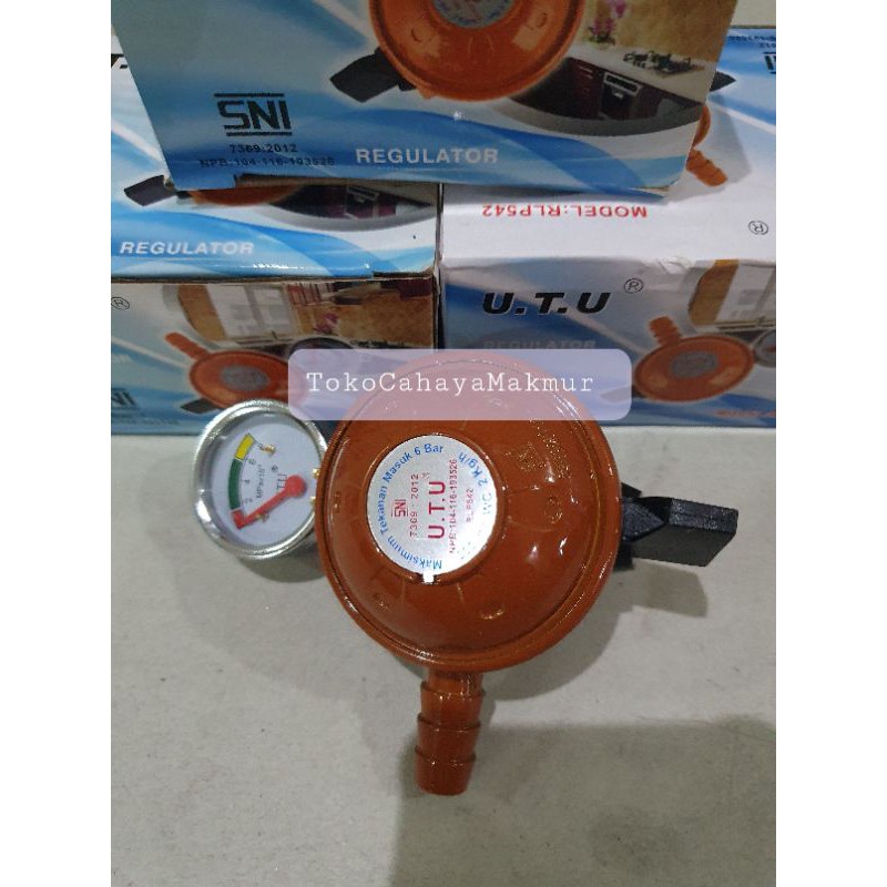 Kepala Gas Regulator / Kompor Gas + Meter UTU 542 Tekanan Rendah