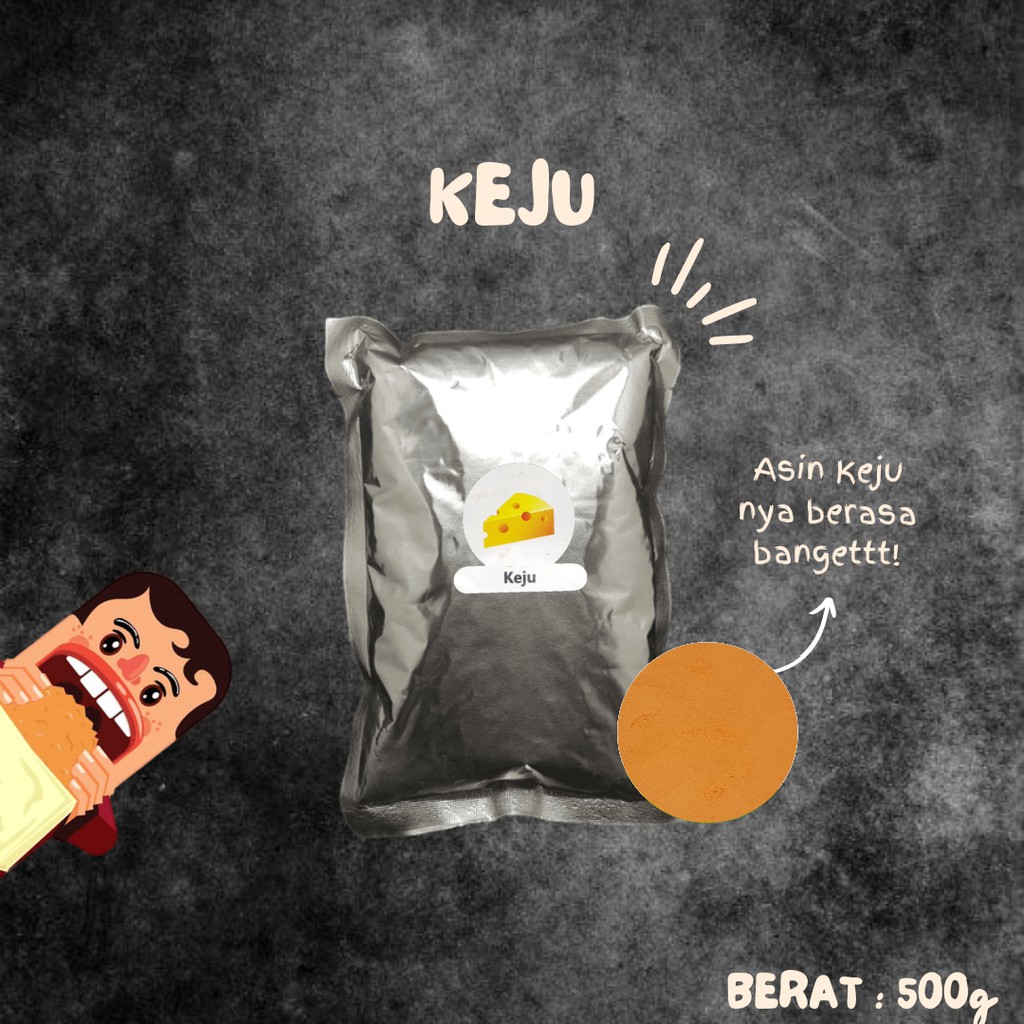 BUMBU TABUR RASA KEJU ( CHEESE POWDER) 500G -  SEASONING POWDER TABURAN KENTANG KERIPIK AYAM JAMUR