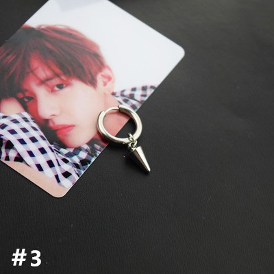 [Bayar Di Tempat]1 pcs KPOP BTS SUGA bt21 Hip Hop Punk Earring Jewelry Stud Stud earring