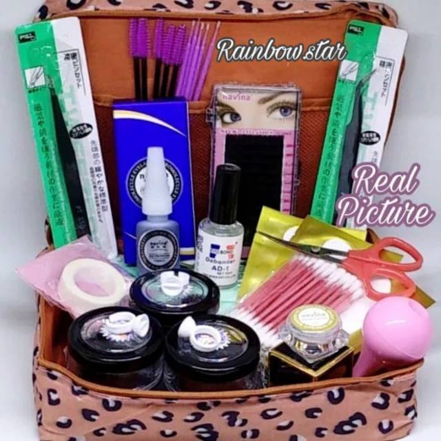 Paket Hemat Eyelash Extension Navina Mix size / Paket Tanam Bulu Mata