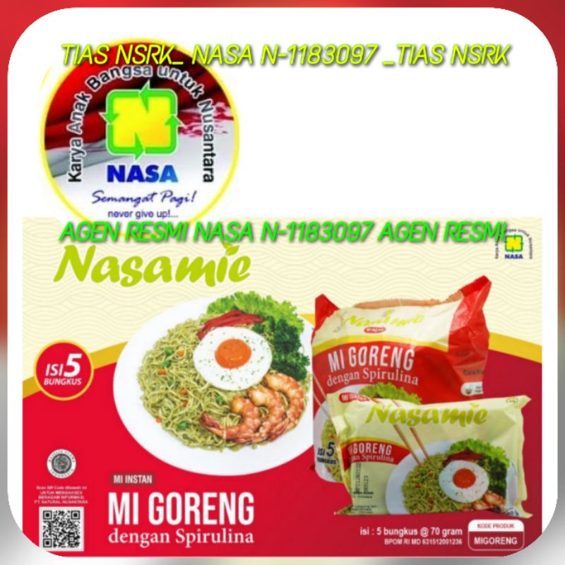 

Produk HomeCare. NASAMIE SPIRULINA - Mi Goreng (1Paket 5pcs)