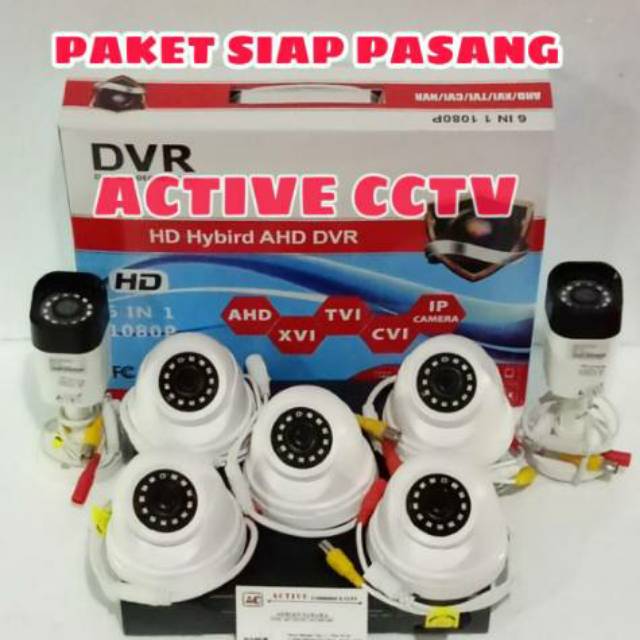 PROMO PAKET CCTV MURAH 3MP 720P 7 KAMERA DVR 8CH 8CHANEL TINGGAL PASANG