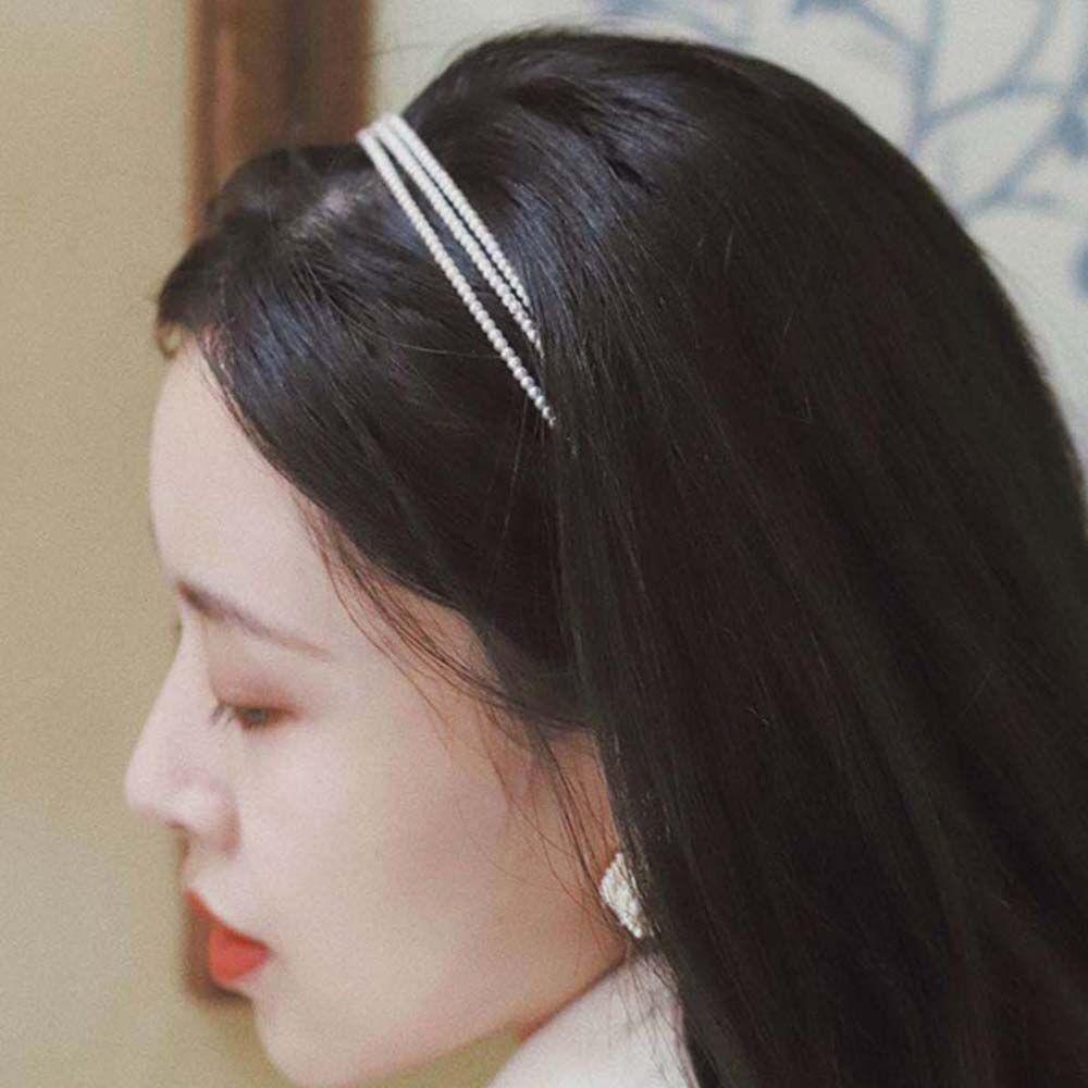 Needway  Mutiara Rambut Hoop Princess Sweet Wash Hair Band Hiasan Kepala Hiasan Rambut Hiasan Kepala Korea