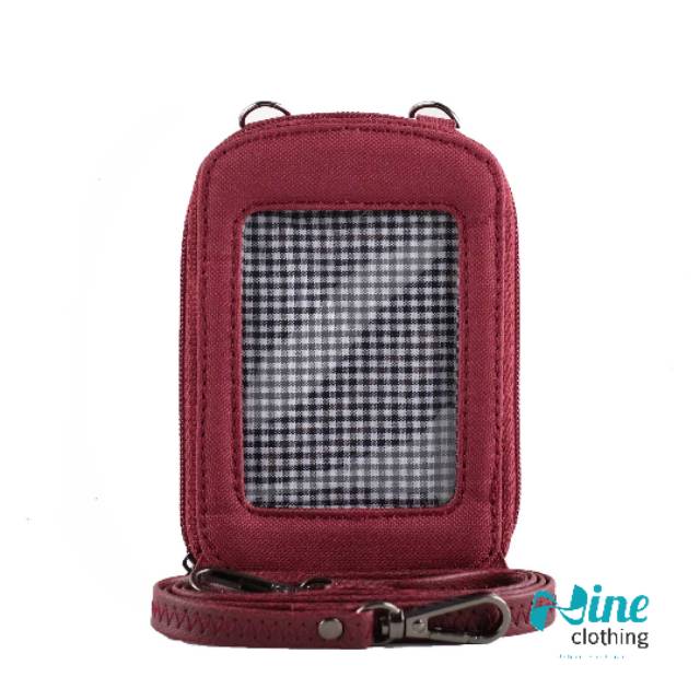 BRISTOL MULTIPURPOSE MAROON - ID Card Holder Wallts Wallet Dompet Kartu Merah Name Tag Original