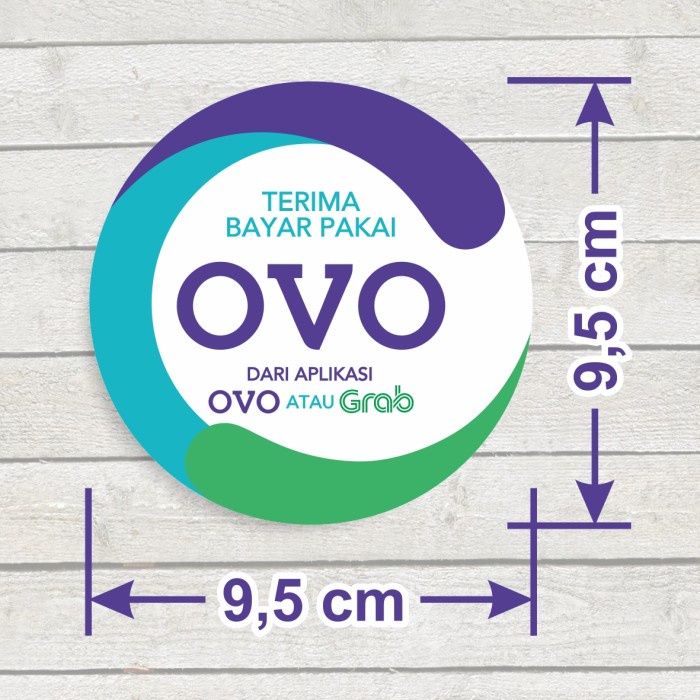 

Sticker Ovo Stiker Sign Bundar Pembayaran Digital Non Tunai Cashless Diameter 9,5 cm