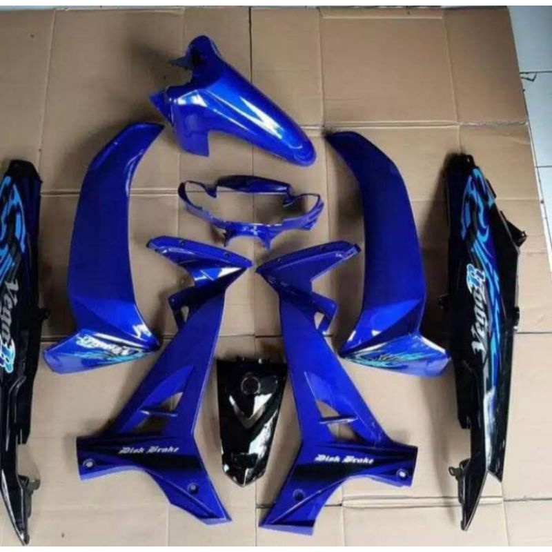 Cover Body Yamaha Vega r New Hitam Biru Full Set Bodi Halus Yamaha Vega r New