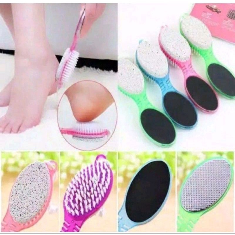 SIKAT KAKI PEDICURE 4 IN 1 BATU APUNG PENGIKIR GOSOK KAKI FOOT BRUSH