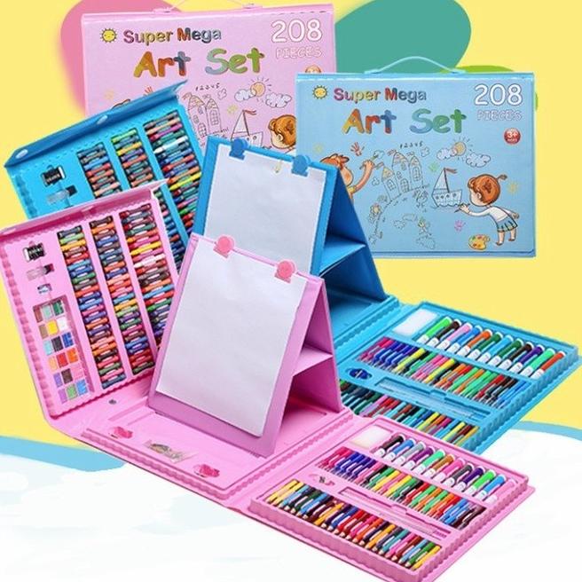 

Alat Melukis Mewarnai Crayon Anak Painting Coloring Lengkap 208 Pcs