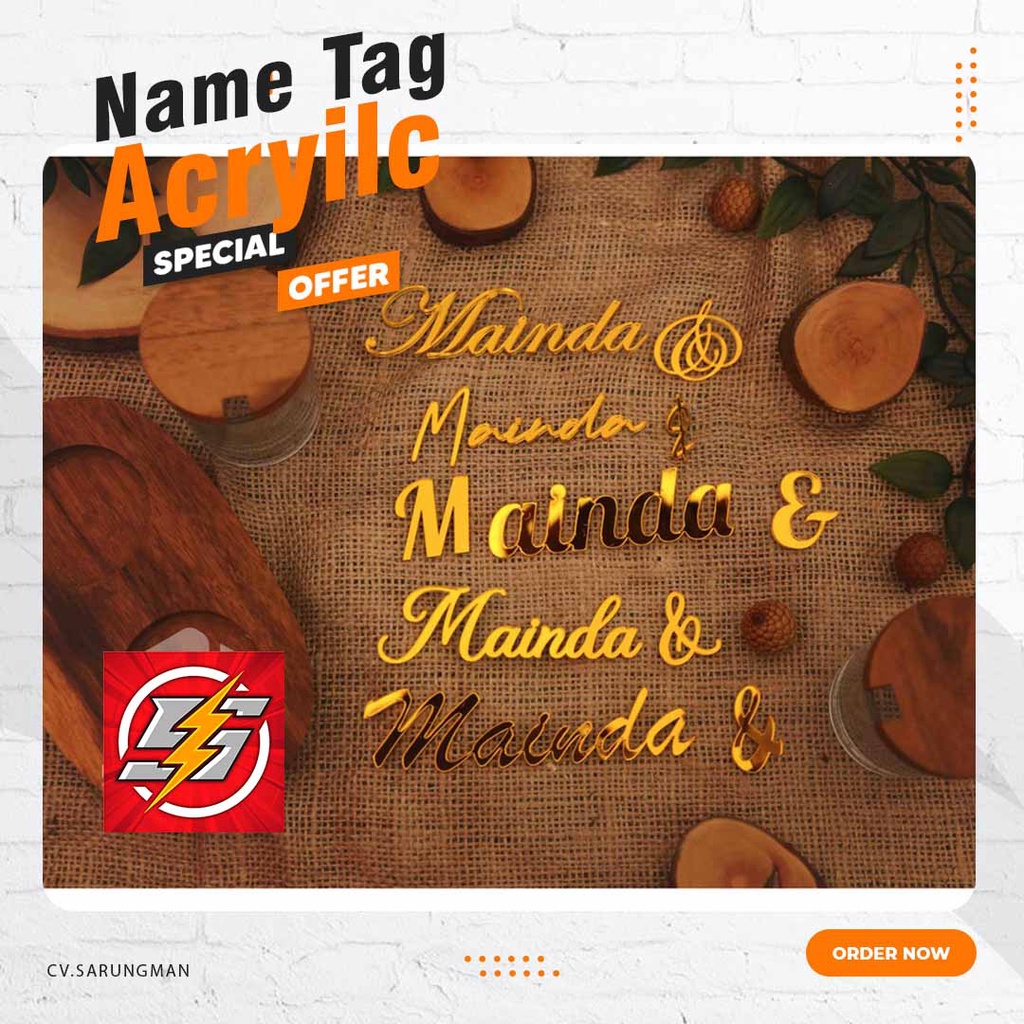 

NAMA AKRILIK Akrilik Mahar/Akrilik Nama Pengantin/Akrilik Gold/Nama Pengantin/Hiasan Mahar keren