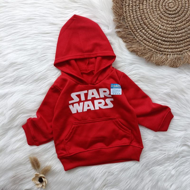 sweater jaket hoodie bayi star wars 3-18 bulan baju hangat bayi