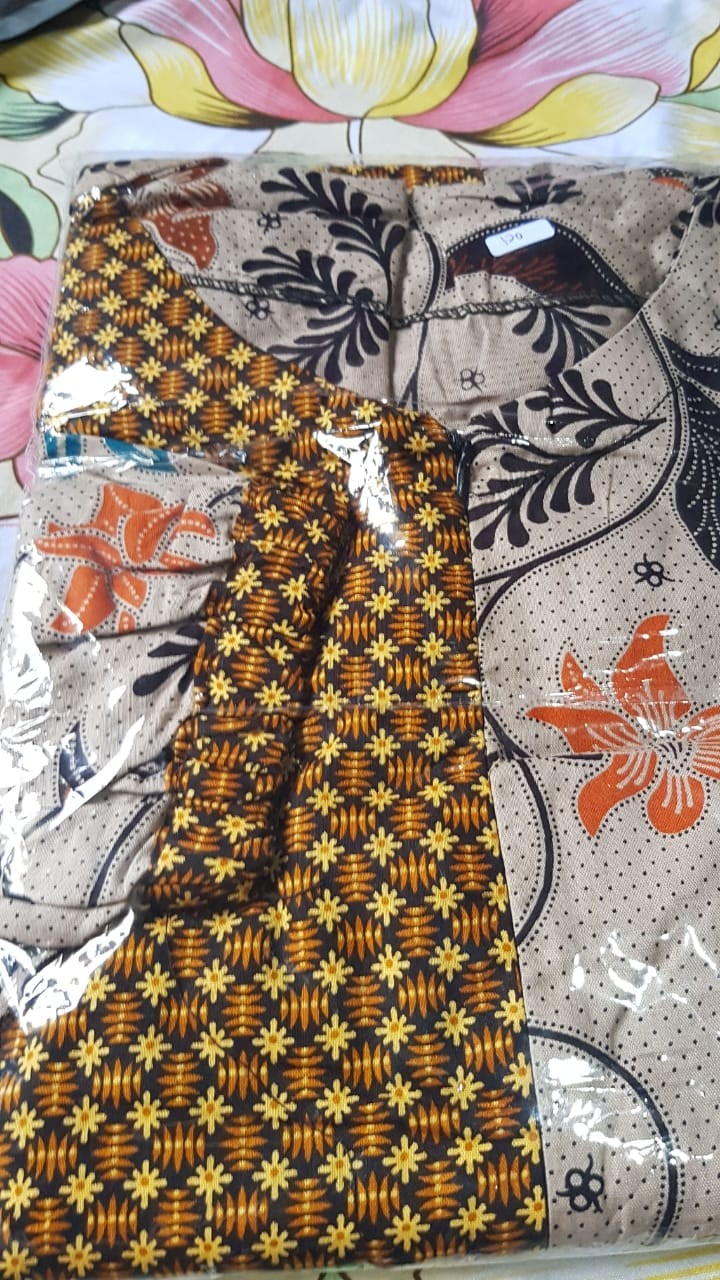 Gamis Batik Katun Halus, Batik Pekalongan, Seragam Batik