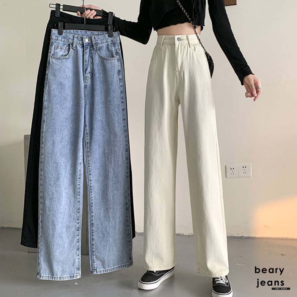 BEARYJEANS Highwaist Kulot Jeans Wanita Celana Jeans Culottes Jeans Basic  - BJ004