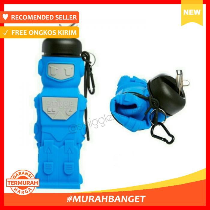 Botol Minum Smiggle Drink Bottle Robot Silicon Murah Original - Bekal - Botol Minum & Termos