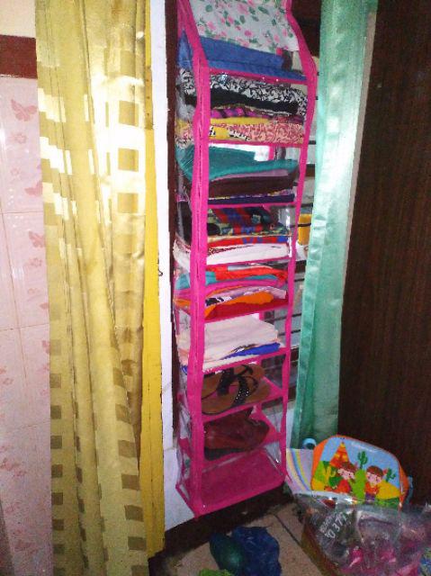 [bisa Cod] Promo Murah Rak Gantung Sepatu Motif Bunga Full Resleting Kualitas Terbaik Dan Termurah