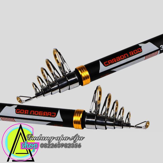 Joran Pancing Laut Carbon Fiber Sea Fishing Rod 5 Segment 2.4 Meter