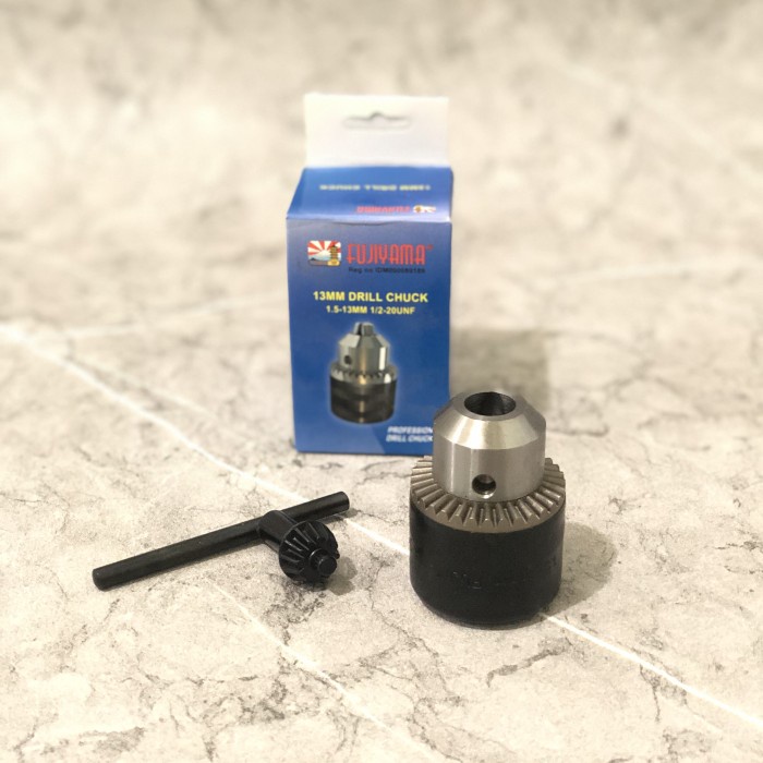 Kepala + Kunci Mesin Bor Fujiyama 13mm Drill Chuck Drat
