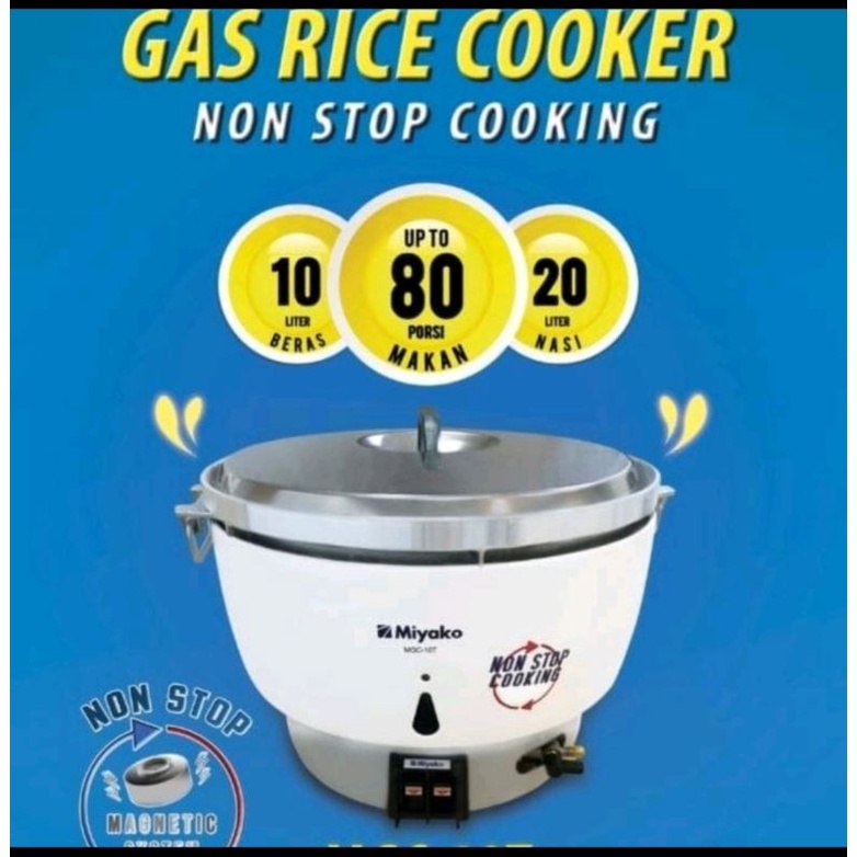 Penanak Nasi Gas Rice Cooker Miyako MGC 10T  10 Liter Murah Garansi