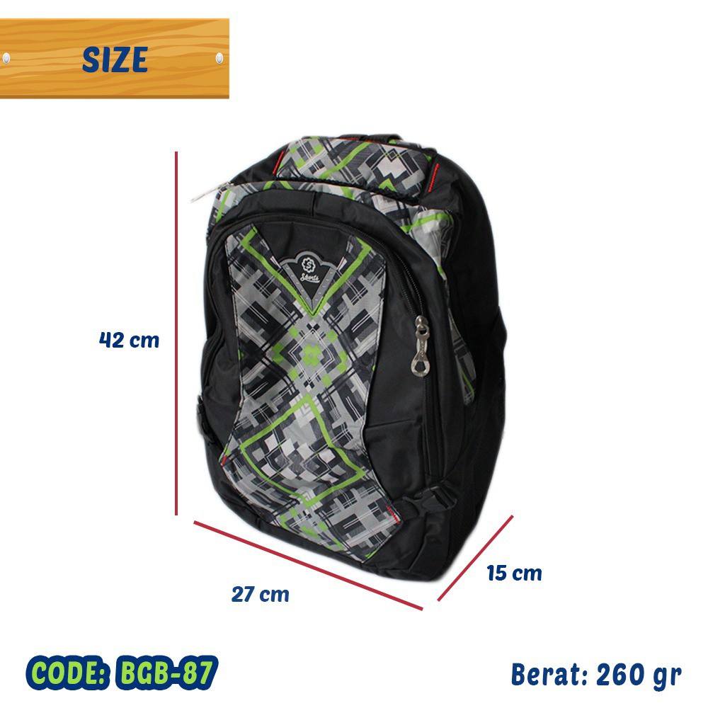 Tas Ransel Multifungsi - Tas Sekolah - Tas Kerja - Tas Punggung Pria - BGB-87