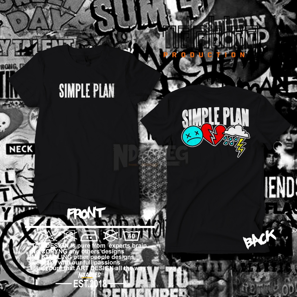 Tshirt band simple plan kaos simple plan