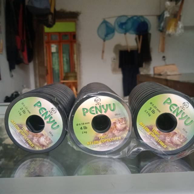 Tali/kenur pancing sedia berbagai ukuran