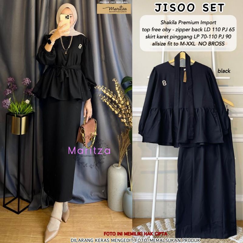JISOO SET / SETELAN MUSLIMAH / SETELAN KEKINIAN / SETELAN HITS / BY.MARITZA / MARITZA / JELITA / SET