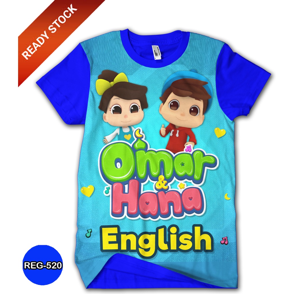Kaos OMAR dan HANA Kaos 3D Anak dan Dewasa OMAR dan HANA REG-520