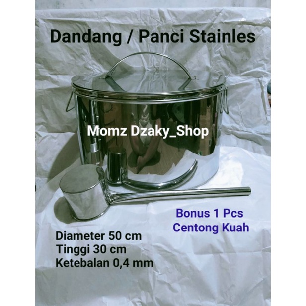 Panci Es Semangka India 50 cm Tinggi 30 cm Bonus Gayung Packing Kardus Tebal Bubble Wrap Dan Sterofo