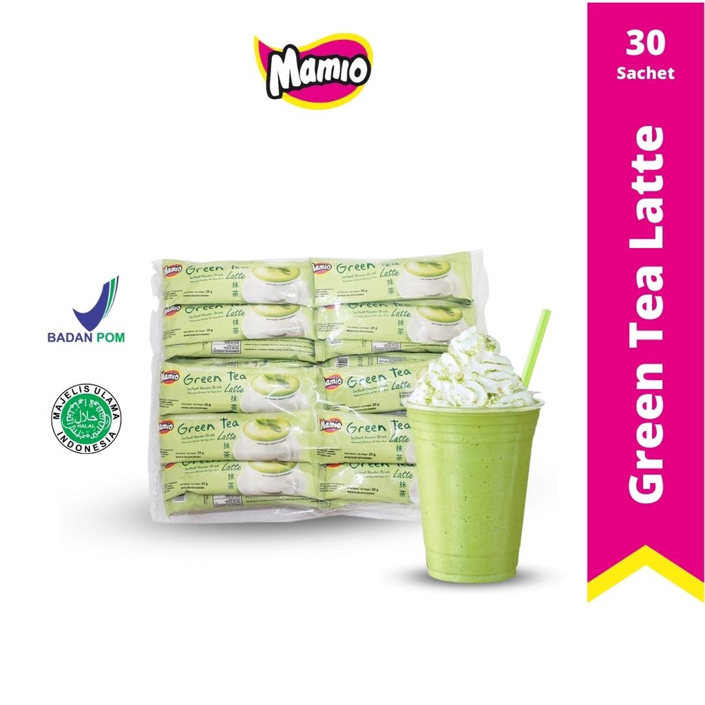 Mamio Green Tea Latte Kemasan Bag Isi 30 Sachet