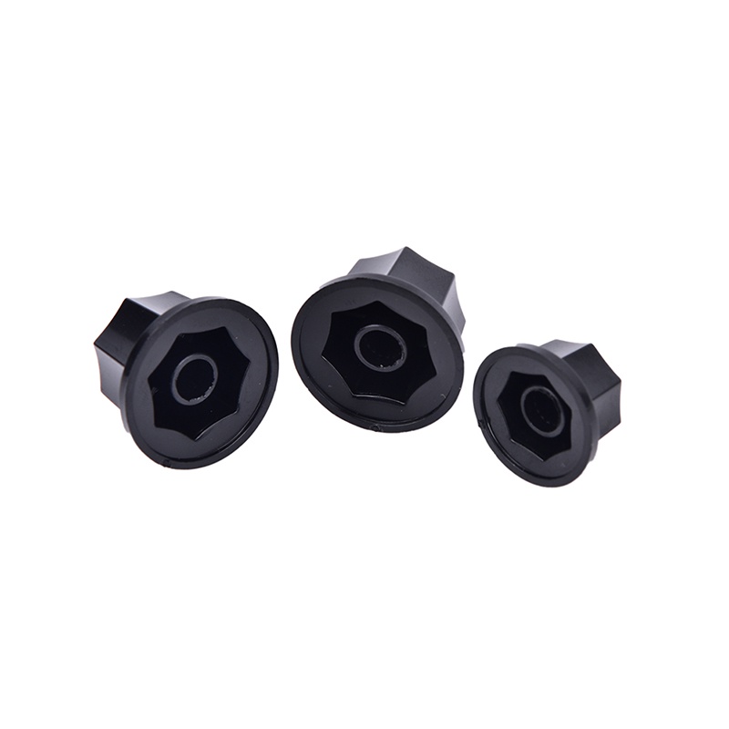 &lt; E2id &amp; &gt; 3Pcs Knob Kontrol volume Bahan Plastik Warna Hitam Gaya Vintage Untuk bass jazz