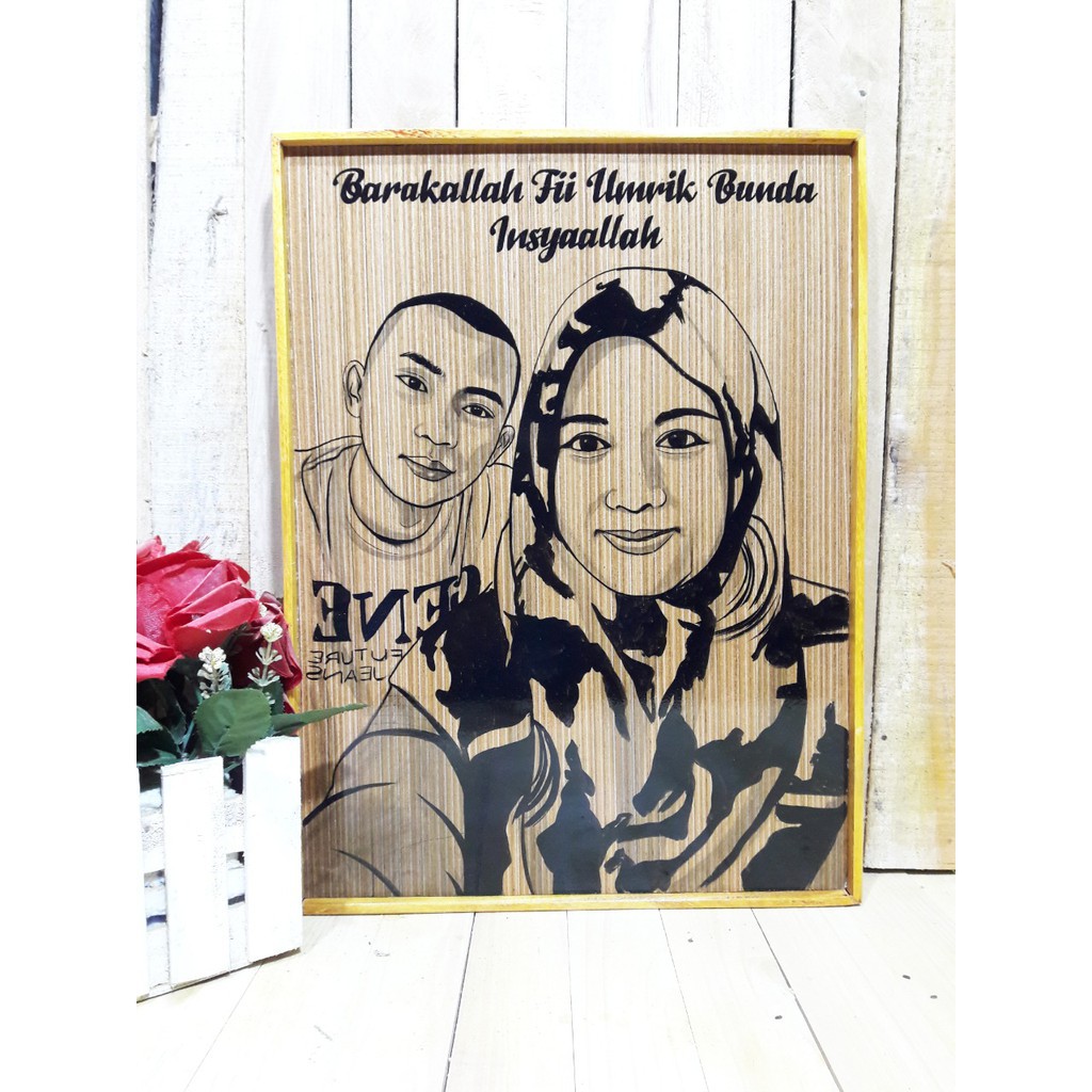 Dekorasi Kamar Tidur Rumah Gantung Dinding Lukisan Kayu Vintage - Wall decor - Lukisan Rumah Unik