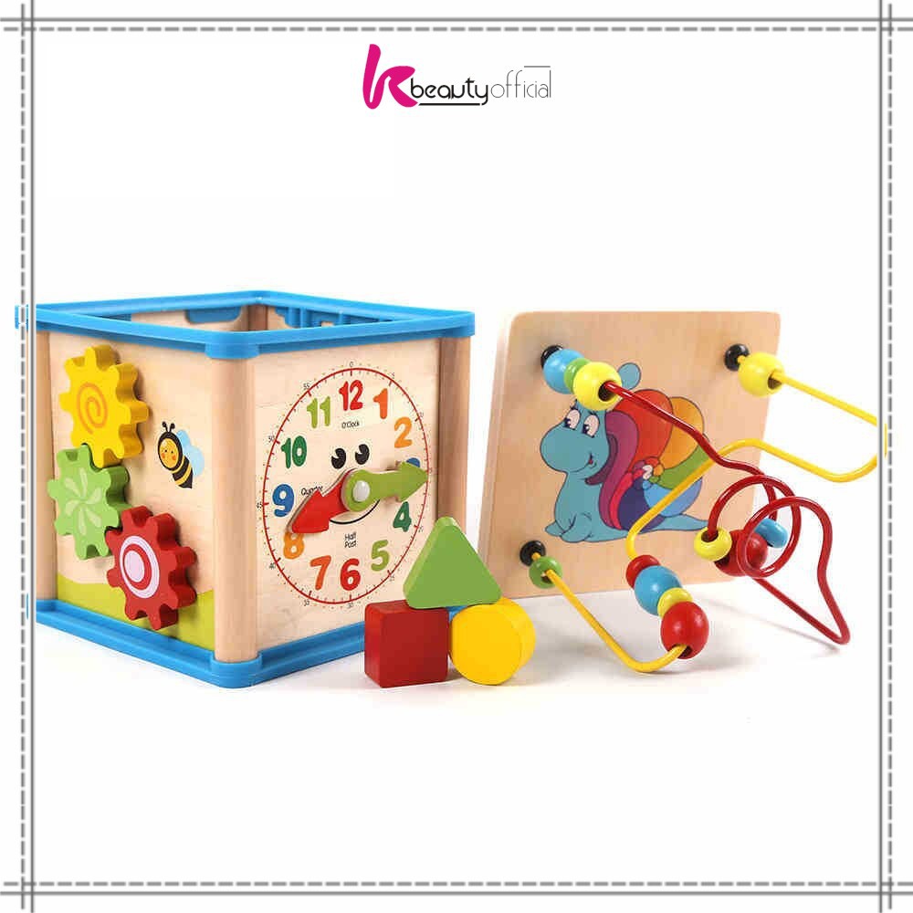 KB-M65 Mainan Edukasi Anak Puzzle Kayu Intelligence / Wisdom Box Busy Box Multifungsi Wooden Toys-2