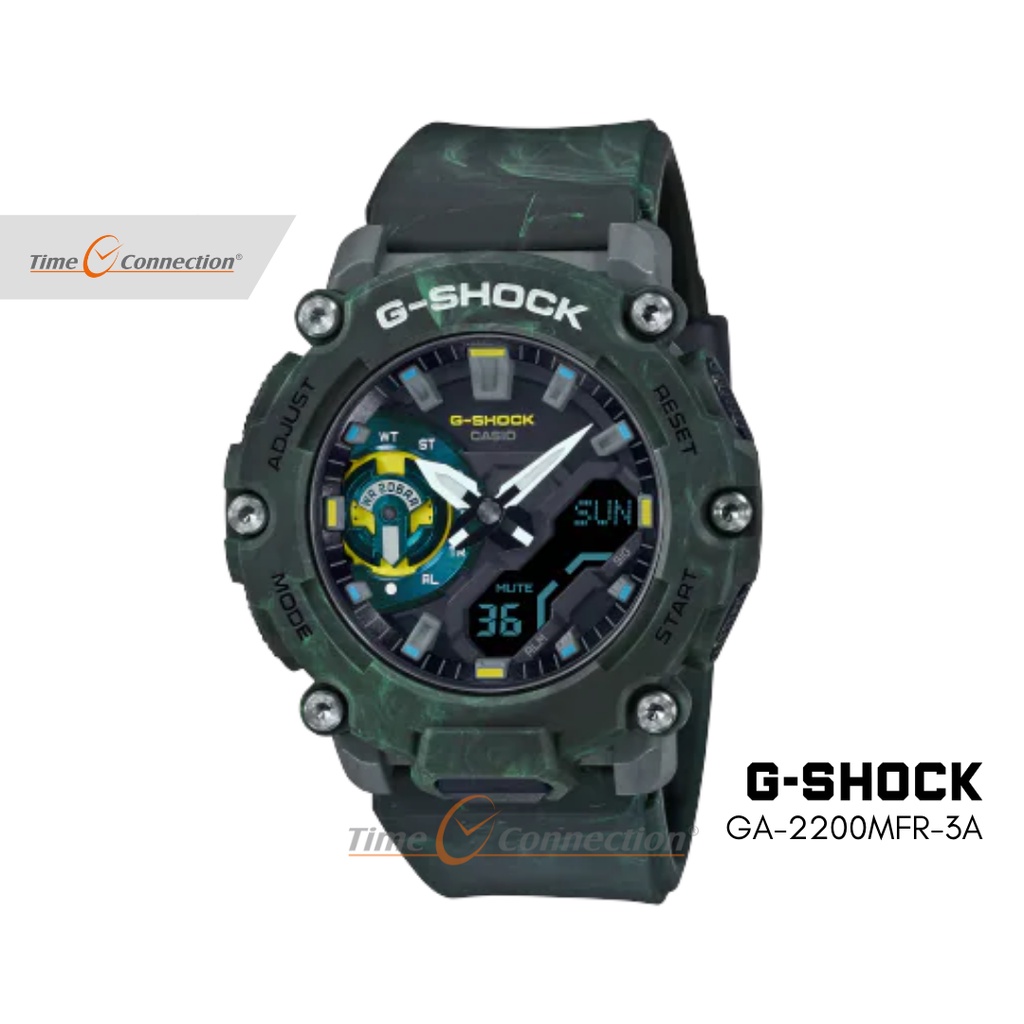 Casio G-SHOCK GA-2200MFR-3A Mystic Forest Original / Jam Tangan Pria Analog Digital / Gshock G shock