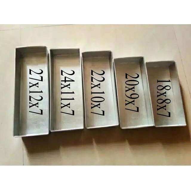 Cetakan Loyang Roti Tawar Brownis Puding 1 Set (5pc)