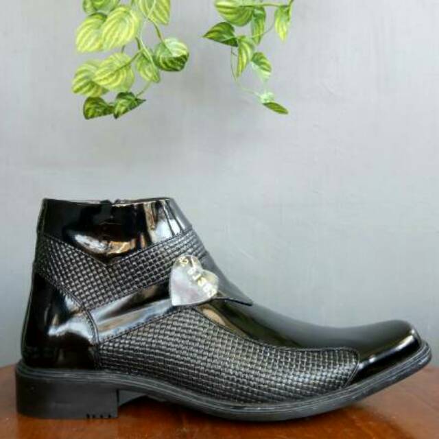 MANDIENS Sepatu Boot Kulit Asli Original BJ.383 PDH Polri MEDALI Export Quality