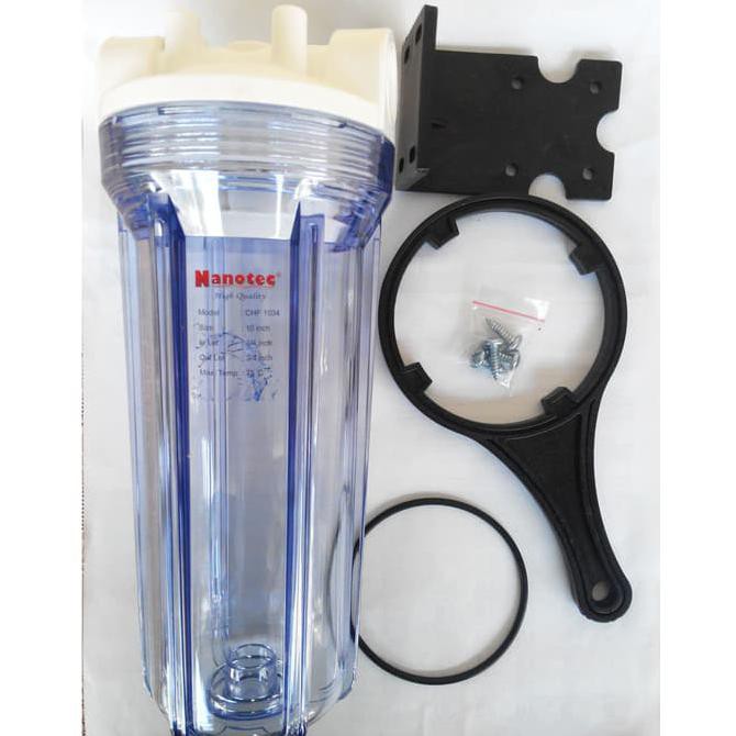 HOUSING FILTER CLEAR 10" NANOTECH