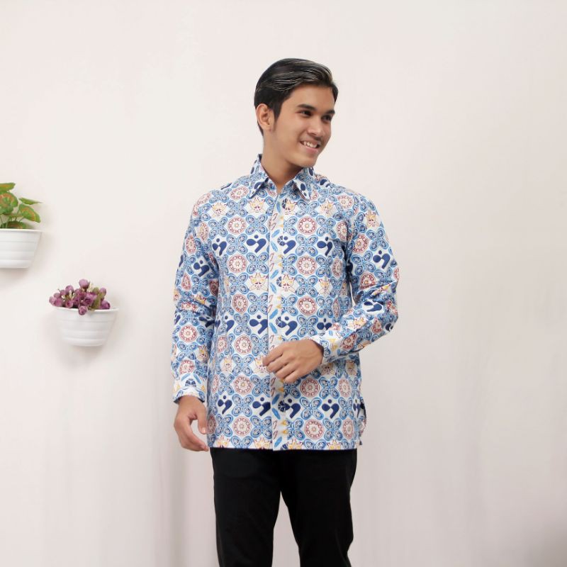 Kemeja batik seragam BKKBN motif Bangga Kencana (Batik Hand print)