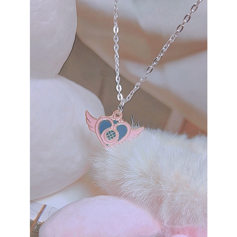 Jantung sayap kalung gaya Jepang gadis cantik anime perifer liontin gadis jantung hipster gelang unt