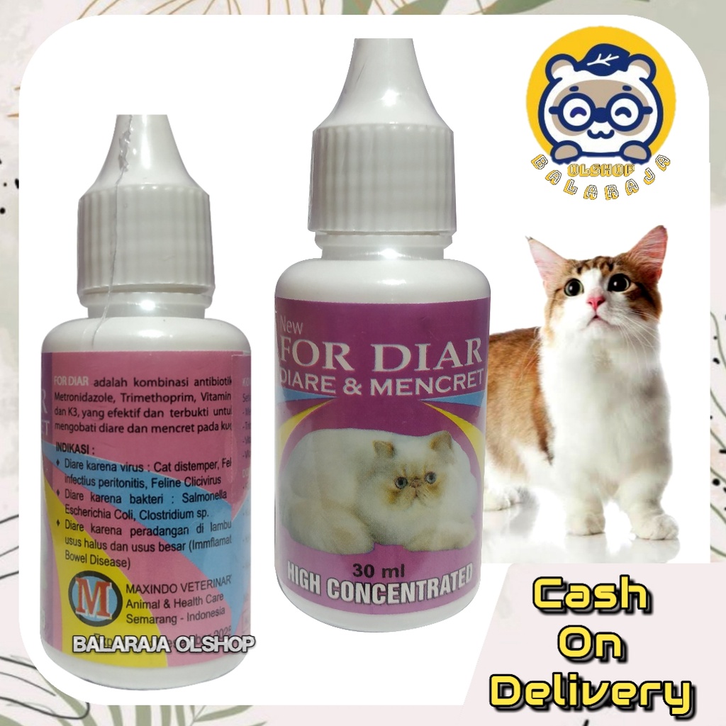 OBAT DIARE MENCRET GANGGUAN PENCERNAAN UNTUK KUCING DEWASA &amp; KITTEN - FOR DIAR