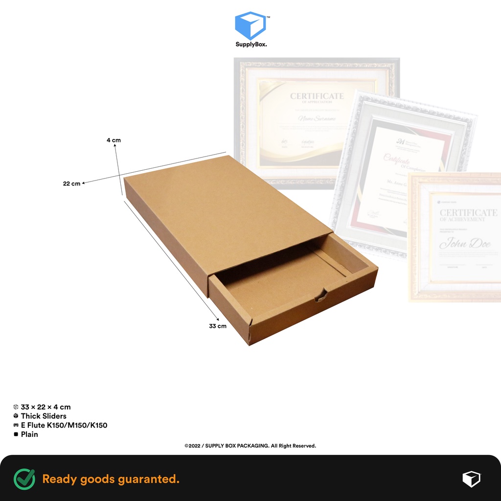 

KARDUS BOX PACKAGING 33x22x4 CM | Kardus | Cardboard | Thick Sliders