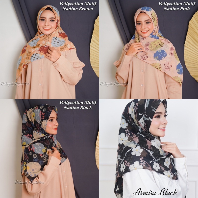 Segi Empat Motif Polycotton Part 2/Hijab Motif Viney