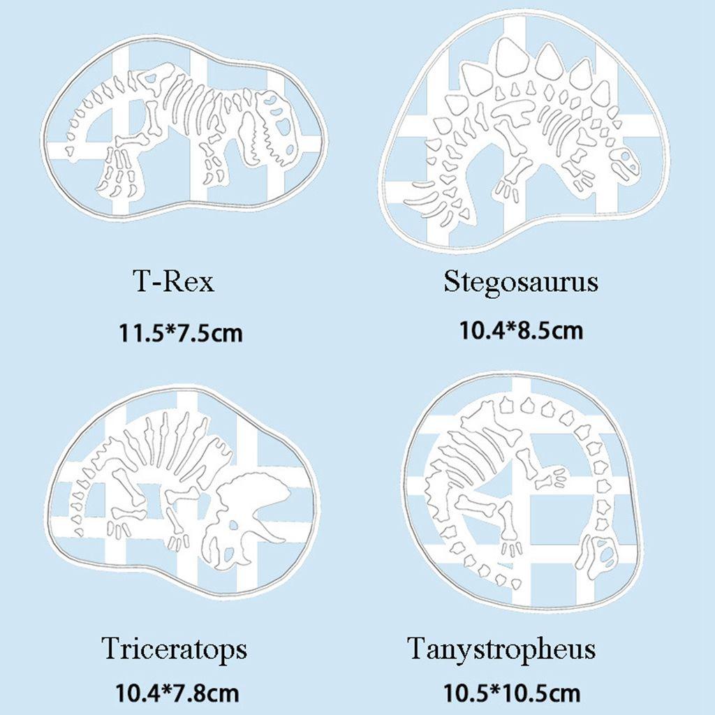 [Elegan] Cetakan Kue Kering Dinosaurus T-Rex, Triceratops Aman ABS Embos DIY Bentuk Dinosaurus Baking Gadget