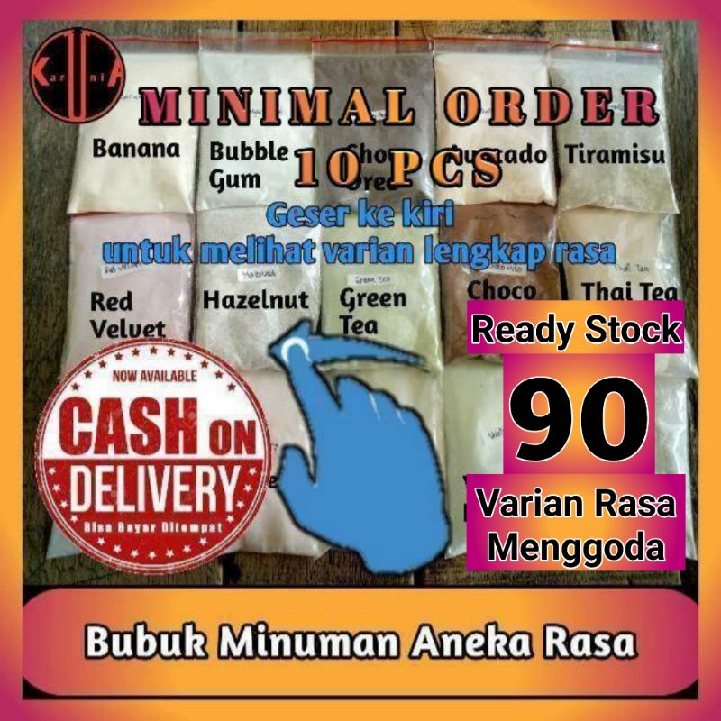 Minuman Bubuk 25gr Aneka Rasa / Serbuk Minuman Bubble