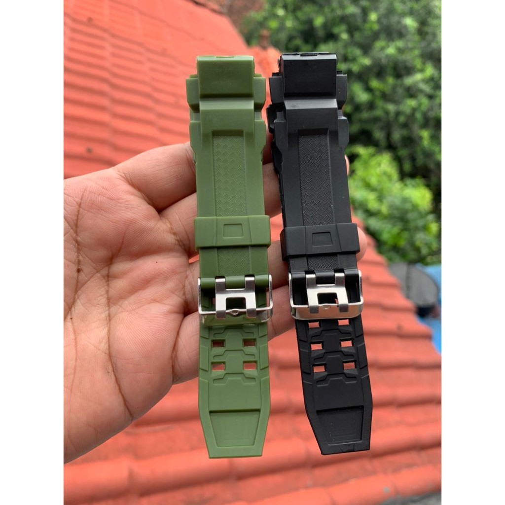 STRAP TALI JAM TANGAN ElGER N8290 N829 LESCHAUX 4.0 HITAM DAN HIJAU