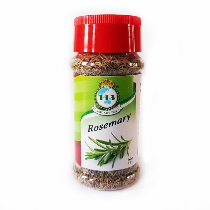 

Daun Rosemary kering cap 113 satu satu tiga 27 gr