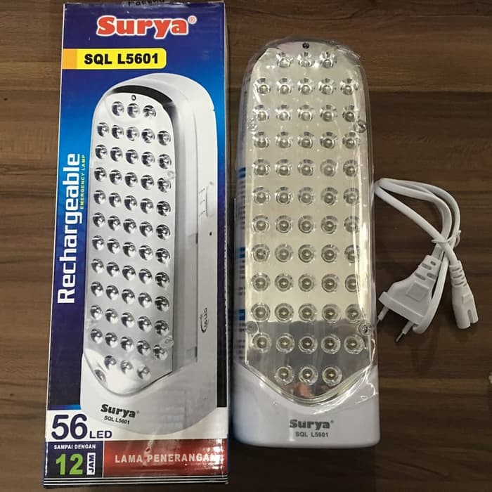 Emergency LED Banyak 56LED Tahan 12 Jam Surya SQL L5601 Cas