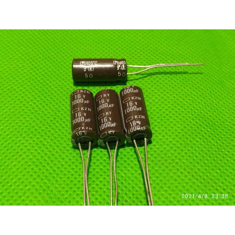 kapasitor capasitor elco elko 1000uf 16v 1000 uf 16 volt original NIPPON CHEMICON