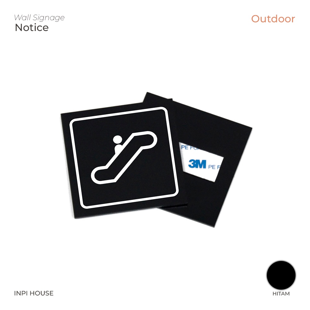 signage eskalator - papan tanda eskalator - tangga - sign board akrilik