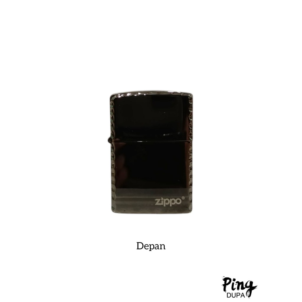 Korek Zippo Model Bergerigi dengan Zippo Signature